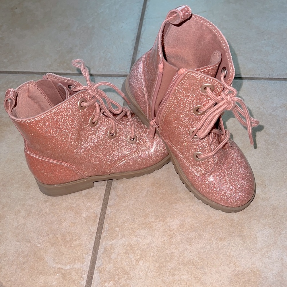 Old Navy pink glitter boots